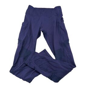 Fabletics Motion365 Womens‎ High-Waisted Purple Leggings Size Small Side Pockets